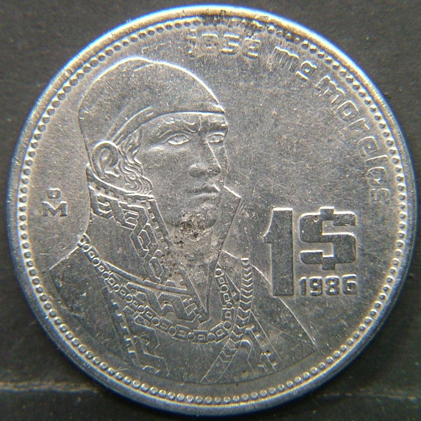 Additional view 2 of 🇲🇽 MEXICO – From Aztec Heritage to Modern Pesos 1 Peso  1986 object