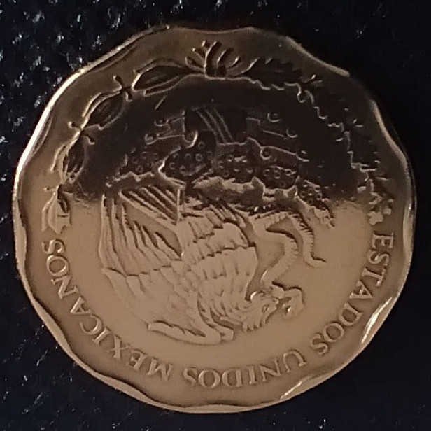 Front side of Mexico 50 Centavos 1995 coin