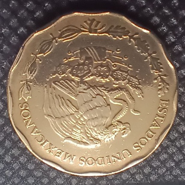 Back side of Mexico 50 Centavos 1995 coin