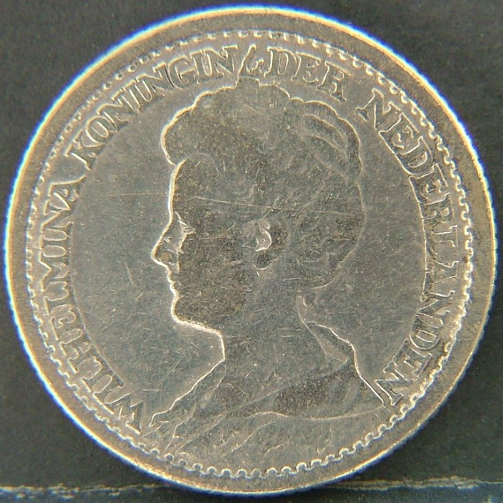 Front side of 🇳🇱 NETHERLANDS – Dutch Coin Tradition 25 Cents 1914 coin