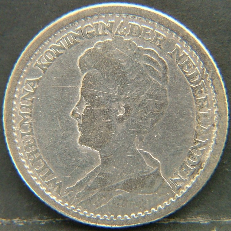 Back side of 🇳🇱 NETHERLANDS – Dutch Coin Tradition 25 Cents  1914 object