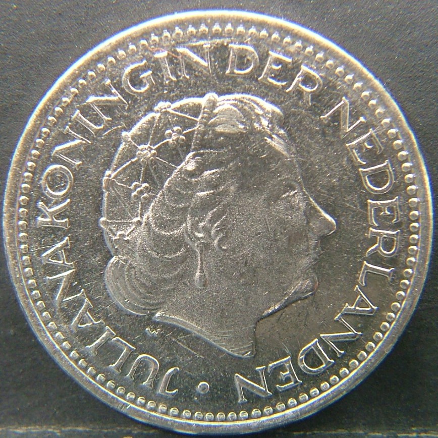 Back side of 🇳🇱 NETHERLANDS – Dutch Coin Tradition 1 Gulden  1976 object