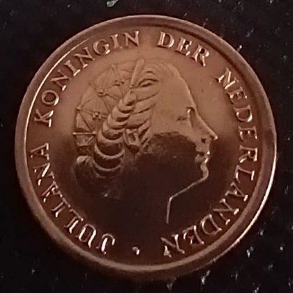 Back side of Netherlands 1 Cent 1970 coin