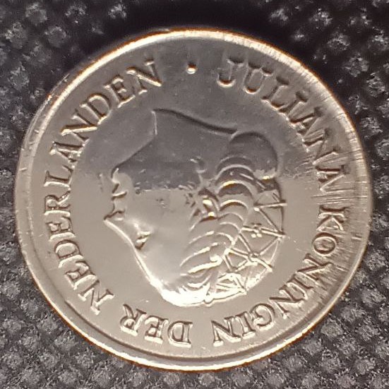 Front side of Netherlands 25 Cent 1965 coin