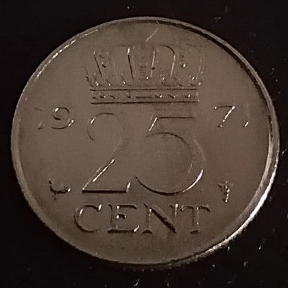 Additional view 2 of Netherlands 25 Cent 1971 coin