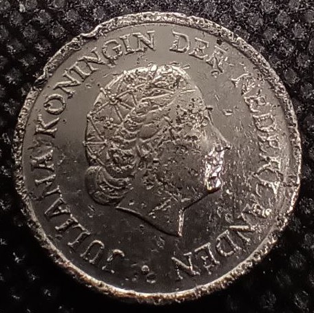 Front side of Netherlands 25 Cent 1980 coin