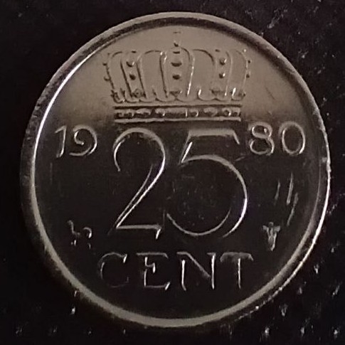 Additional view 2 of Netherlands 25 Cent 1980 coin
