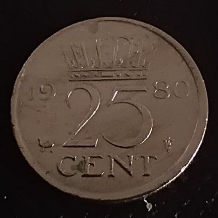 Additional view 2 of Netherlands 25  Cent 1980 coin