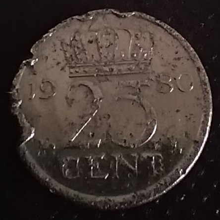 Additional view 2 of Netherlands 25 Cent 1980 coin
