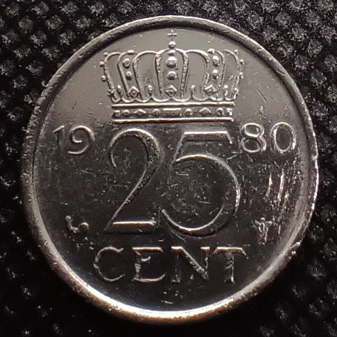 Additional view 1 of Netherlands 25 Cent 1980 coin
