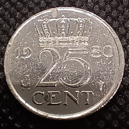 Additional view 1 of Netherlands 25  Cent 1980 coin