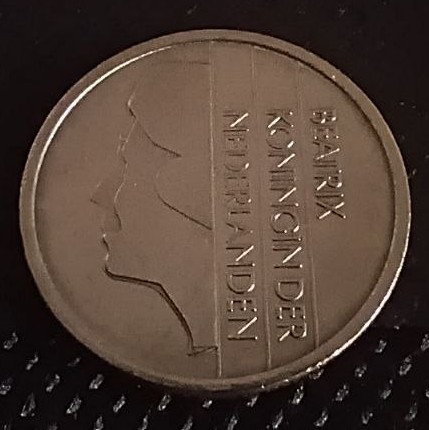 Back side of Netherlands 25 Cent 1998 coin