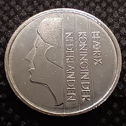 Front side of Netherlands 25 Cent 1998 coin
