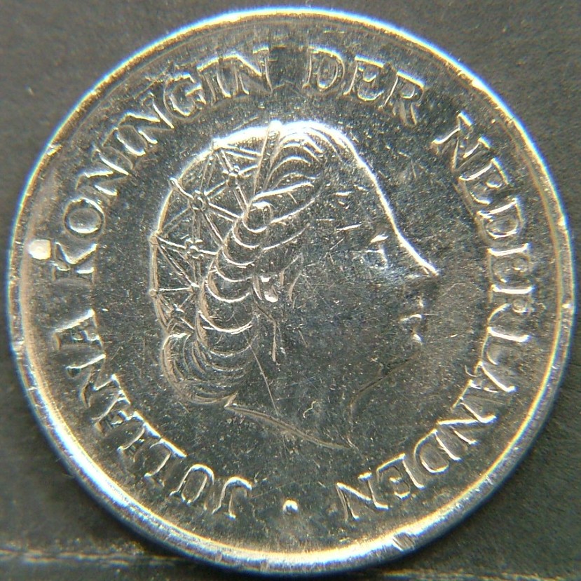 Back side of 🇳🇱 NETHERLANDS – Dutch Coin Tradition 25 Cent 1971 coin