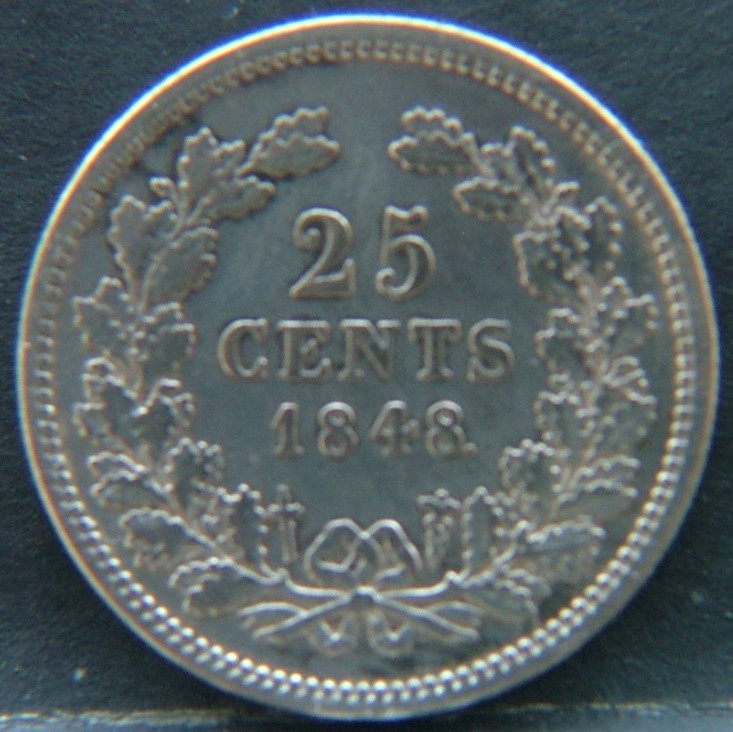 Additional view 1 of 🇳🇱 NETHERLANDS – Dutch Coin Tradition 25 Cents  1948 object