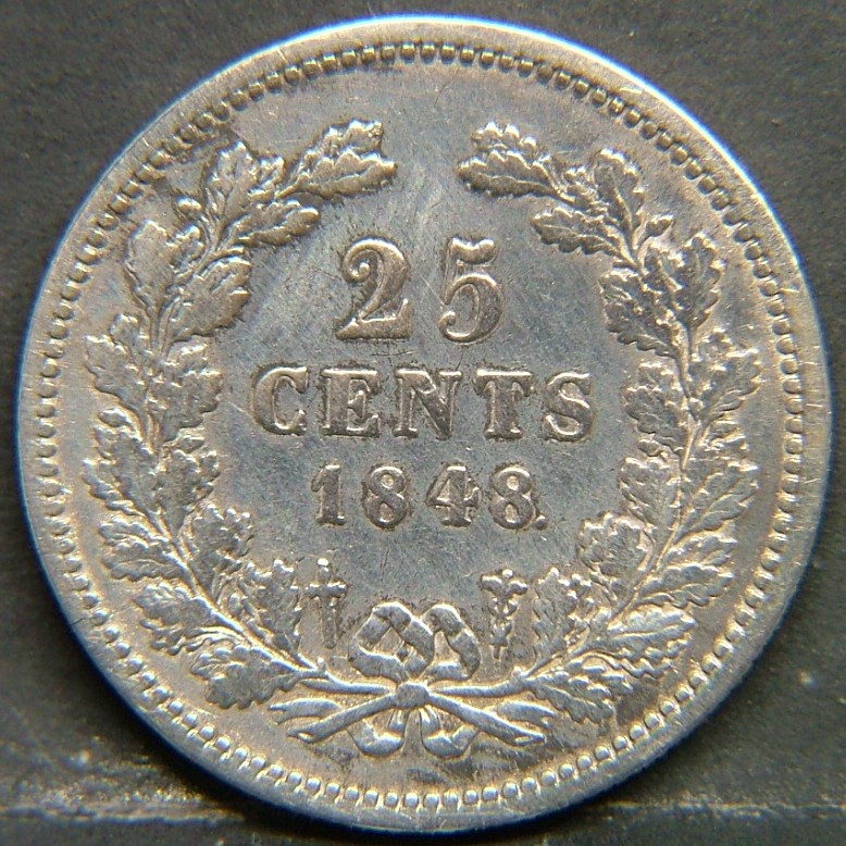 Additional view 2 of 🇳🇱 NETHERLANDS – Dutch Coin Tradition 25 Cents  1948 object