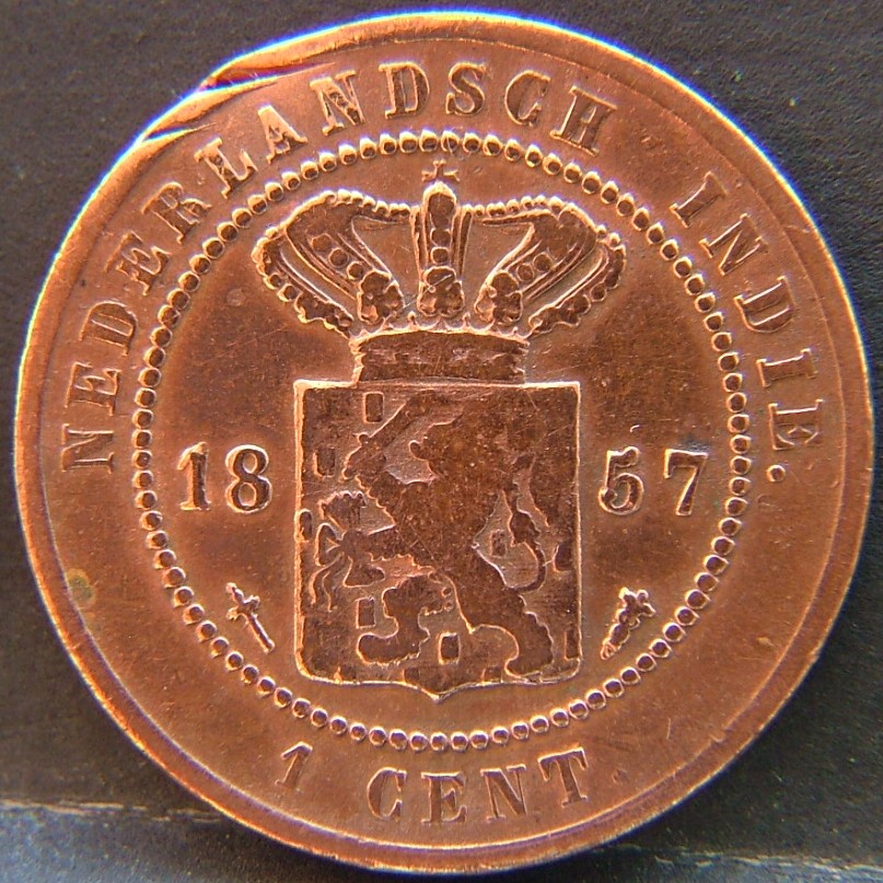 Front side of 🇳🇱 NETHERLANDS – Dutch Coin Tradition 1 Cent 1857 coin