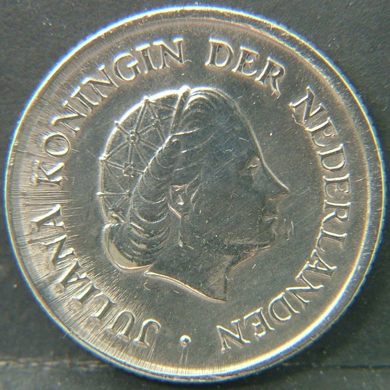 Back side of 🇳🇱 NETHERLANDS – Dutch Coin Tradition 25 Cent 1965 coin