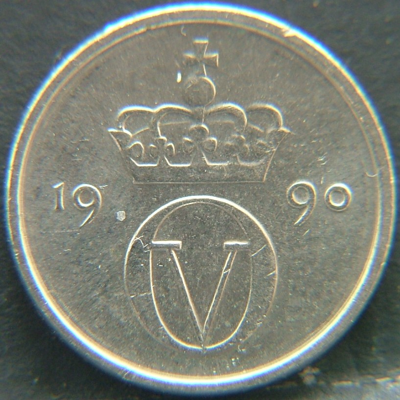 Front side of 🇳🇴 NORWAY – Scandinavian Coin Craft 10 Ore 1990 coin