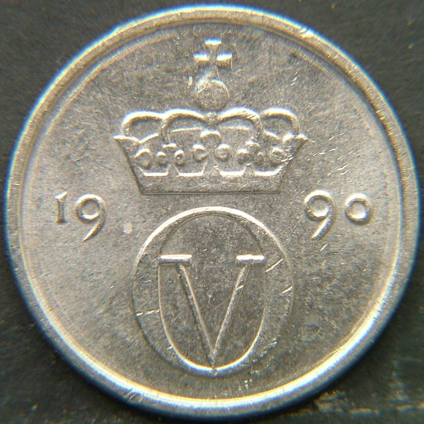 Back side of 🇳🇴 NORWAY – Scandinavian Coin Craft 10 Ore 1990 coin