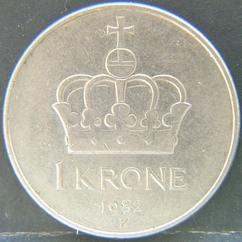 Additional view 1 of 🇳🇴 NORWAY – Scandinavian Coin Craft 1 Krone 1982 coin