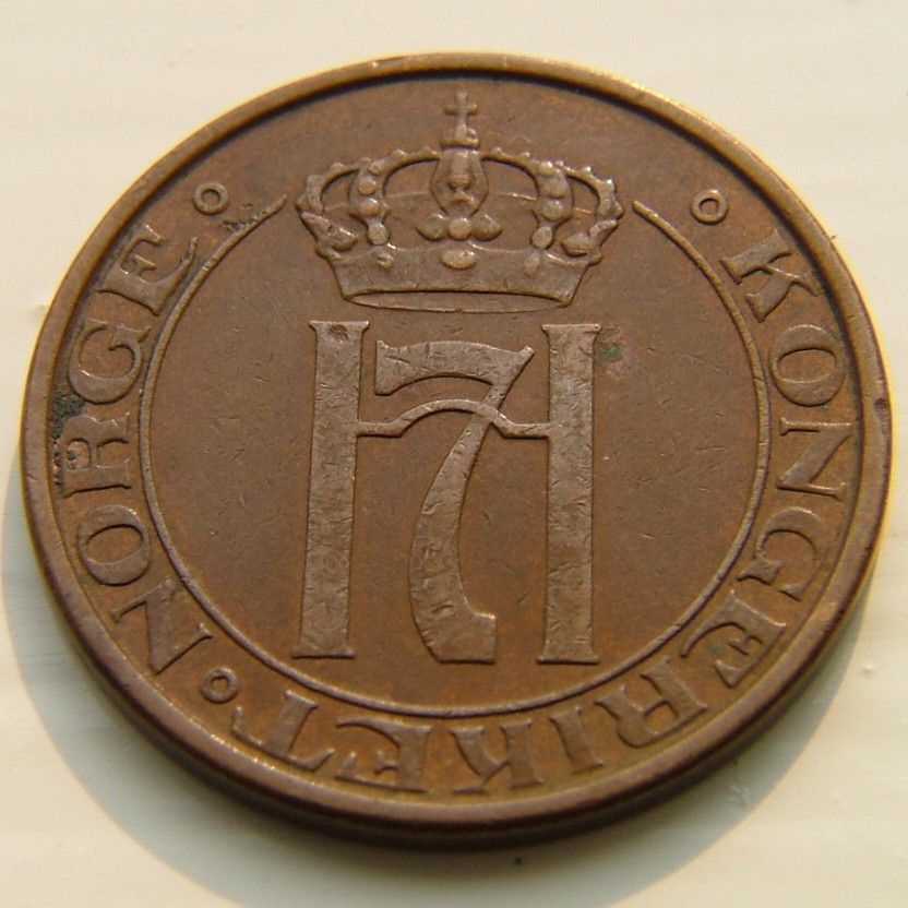 Front side of Norway 5 Ore 1941 coin