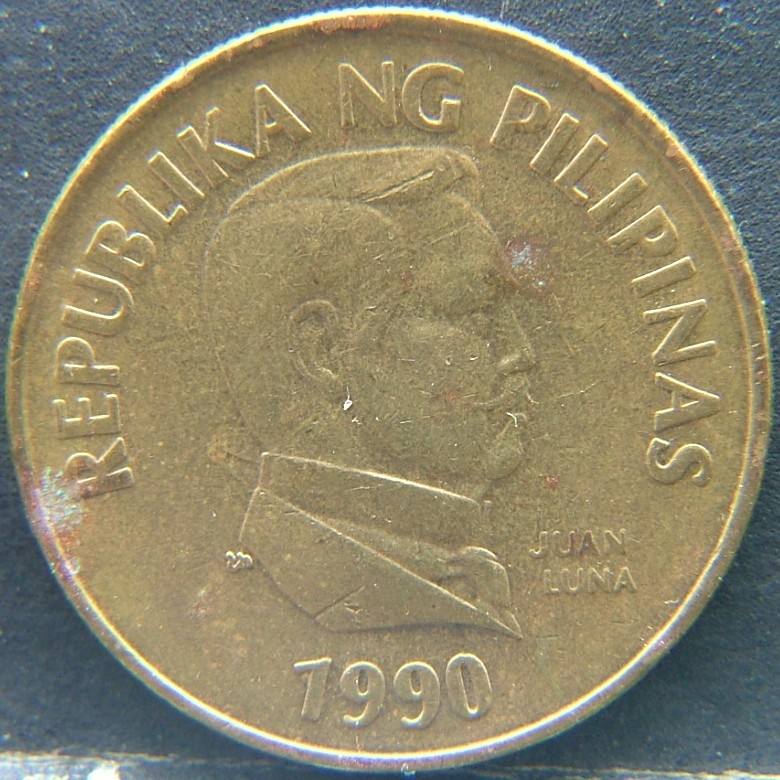 Front side of 🇵🇭 PHILIPPINES – Republic Coinage (1946–Present) 25 Sentimo 1990 coin