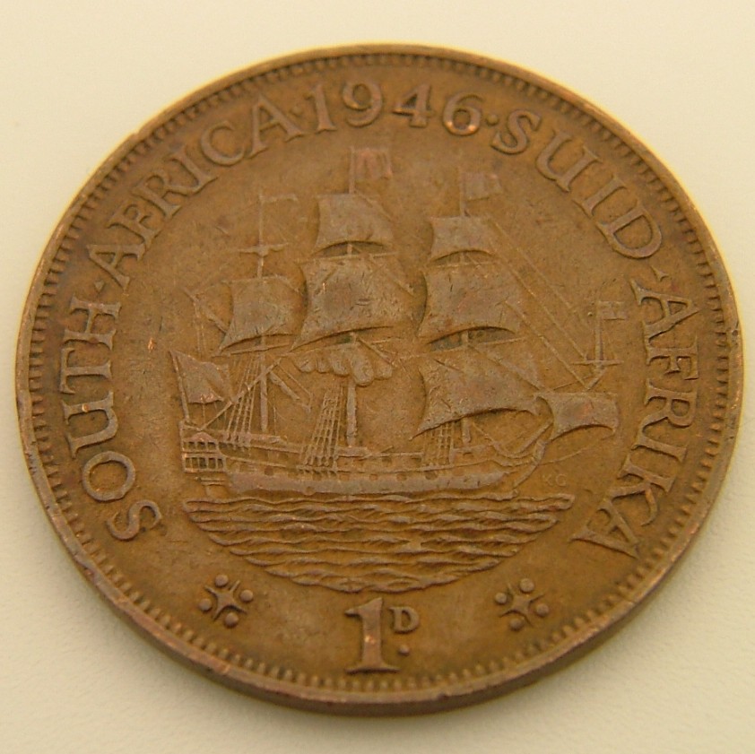 Additional view 2 of South Africa 1 Penny 1946 coin
