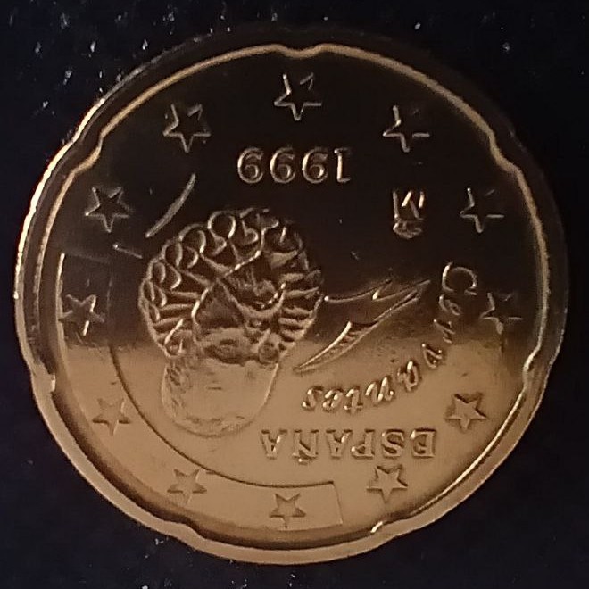 Front side of Spain 20 Cent 1999 coin