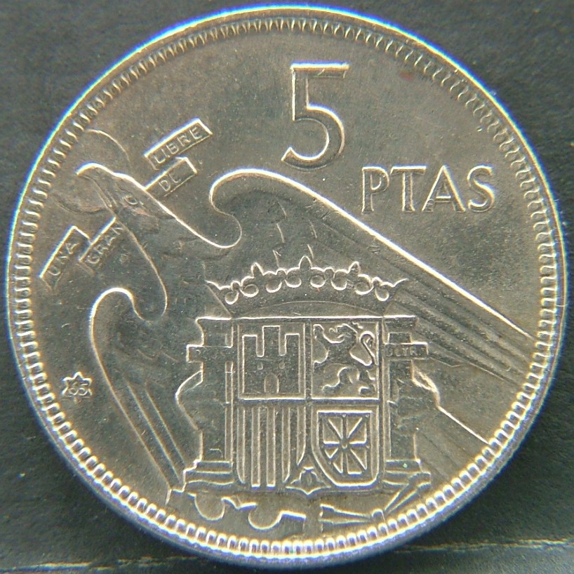 Additional view 1 of 🇪🇸 SPAIN – From Peseta to Euro 5 Pesetas "65" 1957 coin