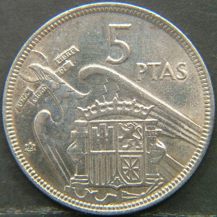 Additional view 2 of 🇪🇸 SPAIN – From Peseta to Euro 5 Pesetas "65" 1957 coin