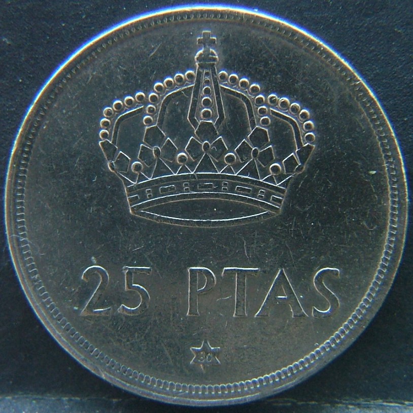 Additional view 1 of 🇪🇸 SPAIN – From Peseta to Euro 25 Pesetas "80"  1975 object