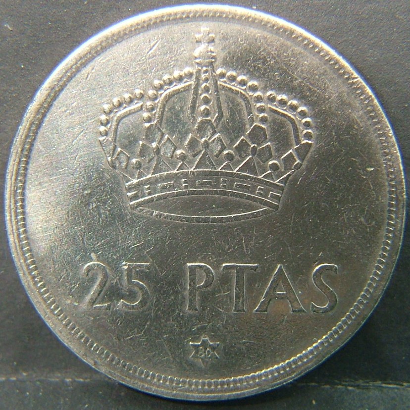Additional view 2 of 🇪🇸 SPAIN – From Peseta to Euro 25 Pesetas "80"  1975 object