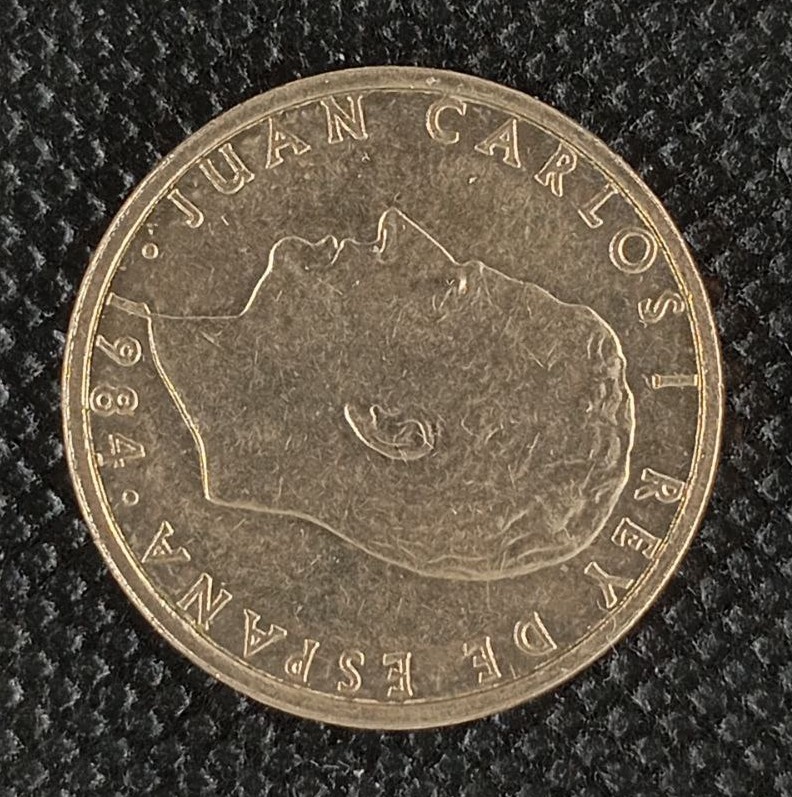 Back side of Spain 100 Pesetas 1984 coin