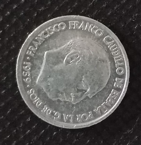 Front side of Spain 10 Centimos 1959 coin
