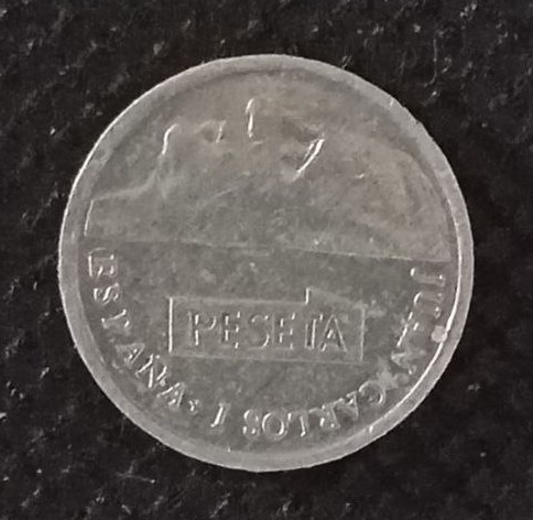 Front side of Spain 1 Peseta 1989 coin