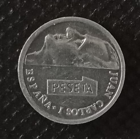 Front side of Spain 1 Peseta 1992 coin