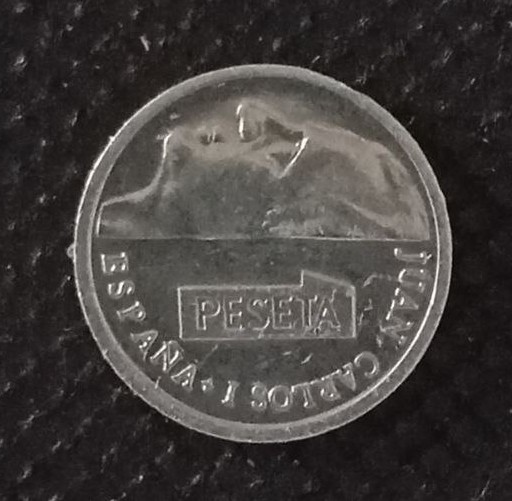 Front side of Spain 1 Peseta 1997 coin