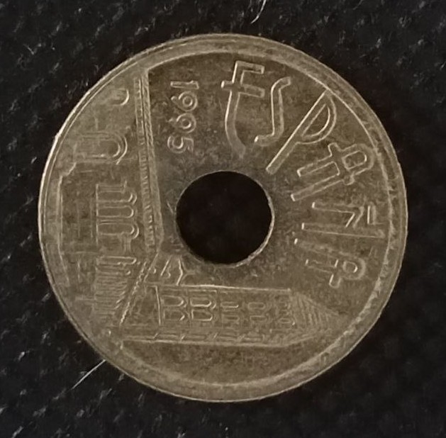 Front side of Spain 25 Pesetas 1995 coin