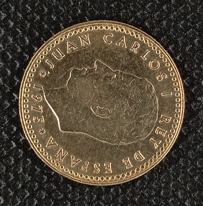 Back side of Spain Peseta "78-79" 1975 coin