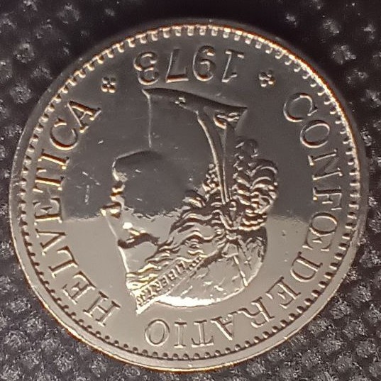 Front side of Switzerland 10 Rappen 1973 coin