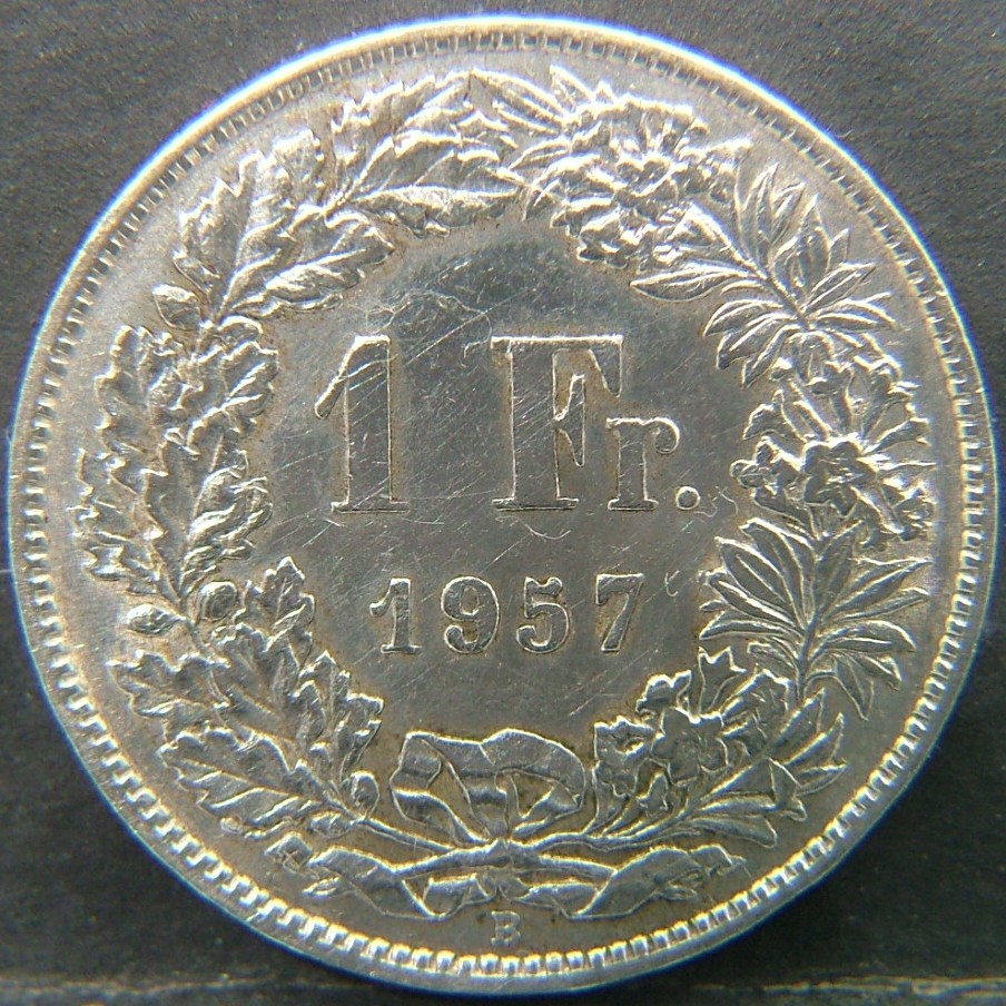 Additional view 2 of 🇨🇭 SWITZERLAND – Helvetic Confederation Coinage 1 Franc  1957 object
