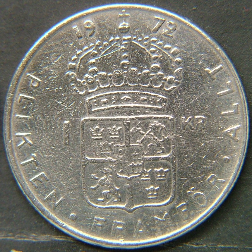 Additional view 2 of 🇸🇪 SWEDEN – Nordic Numismatic Legacy 1 Krona  1972 object