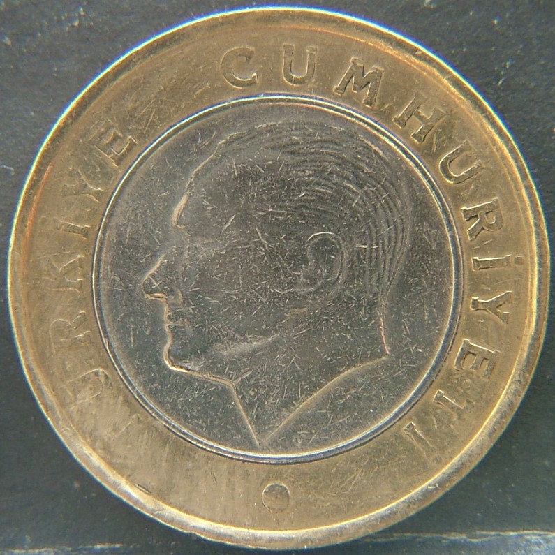 Front side of 🇹🇷 TURKEY – Ottoman Echoes in Modern Lira 1 Lira 2009 coin