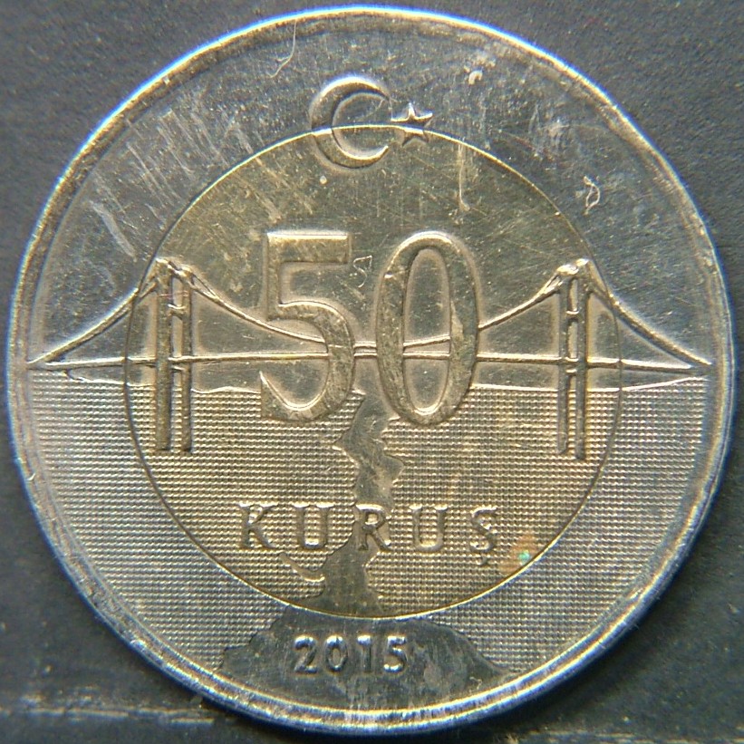 Additional view 2 of 🇹🇷 TURKEY – Ottoman Echoes in Modern Lira 50 Kurus  2015 object