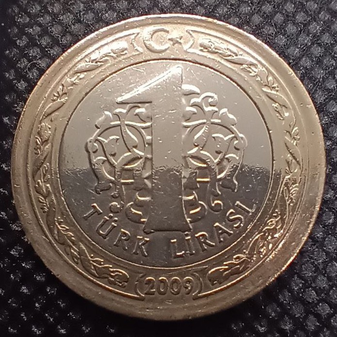 Additional view 1 of Turkey 1 Lira 2009 coin