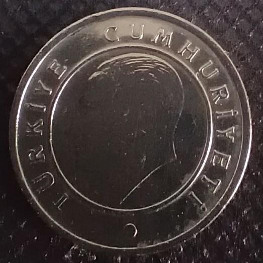 Front side of Turkey 25 Kurus 2010 coin