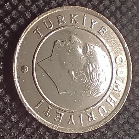 Front side of Turkey 25 Kurus 2014 coin