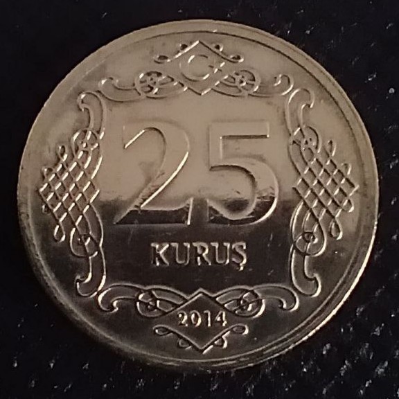Additional view 2 of Turkey 25 Kurus 2014 coin