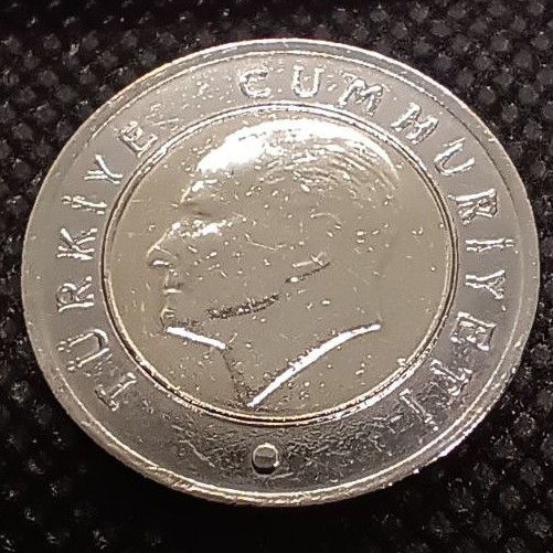 Front side of Turkey 50 Kurus 2010 coin